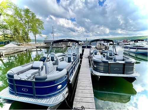 Kelley Marine Center marina on Cayuga Lake